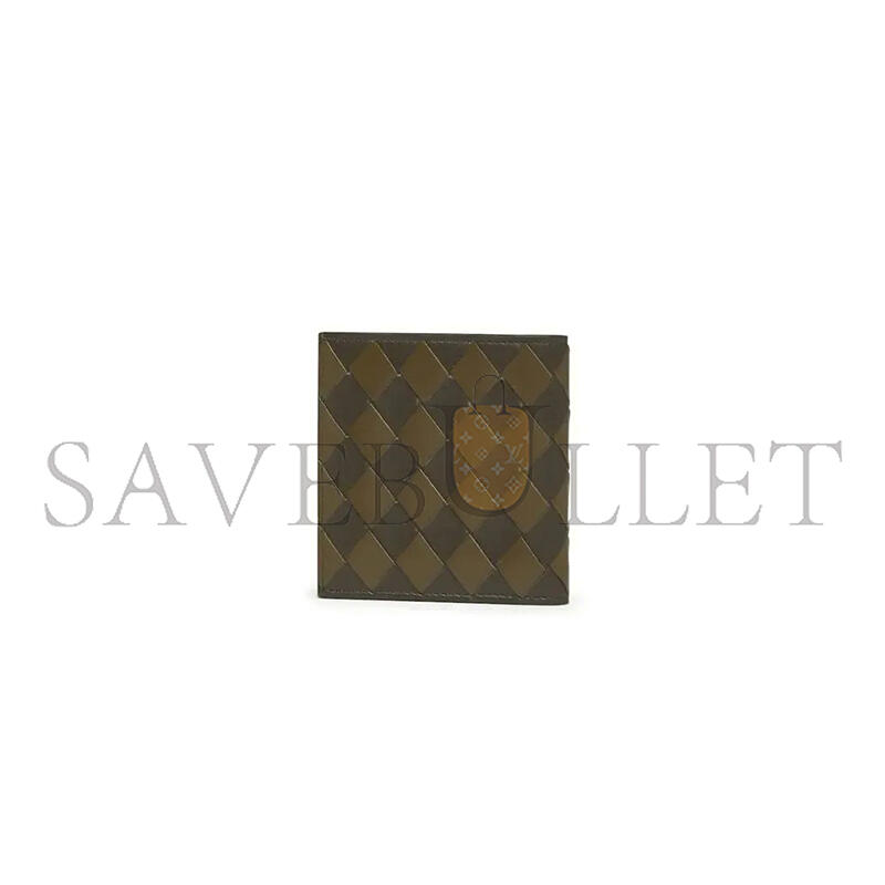 b0tt*ga Ven*ta bicolor intrecciato bifold wallet (11*9.5*1cm)